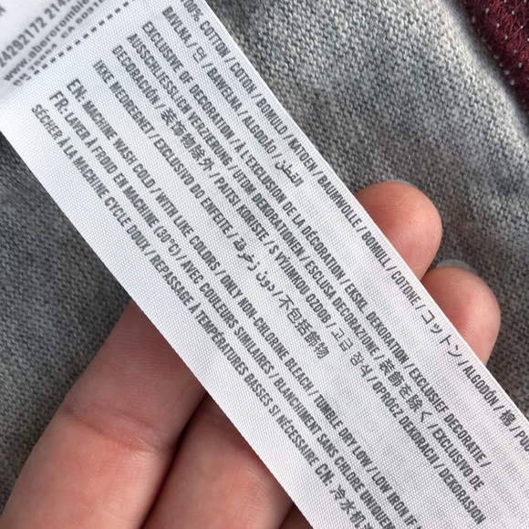 NWOT! - ABERCROMBIE & FITCH Full-Zip 100% Cotton Jersey Hoodie Sweatshirt - Picture 6 of 9